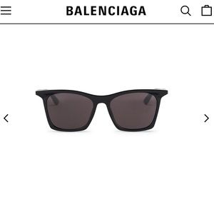 Balenciaga Black Rectangle Sunglasses *Like new*